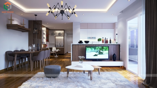 Thiết kế nội thất căn hộ 1286 tòa B tại dự án Times Tower - Lê Văn Lương